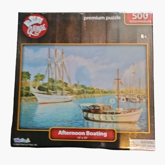 Kings Jig Saw Puzzle Afternoon Boating Port Vell Barcelona 500 Piece New Sealed - Picture 3 of 7